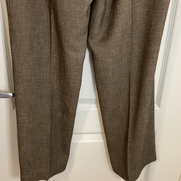 Jones New York Women's Size 12 Business Dress Pants Brown Wide Leg Vintage Style - Picture 5 of 7